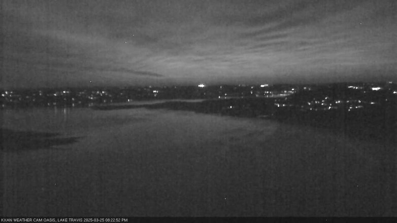 Lake Travis webcam, March 25, 2025 8:25 PM CT