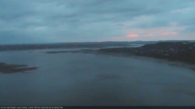 Lake Travis webcam, March 26, 2025 7:45 PM CT
