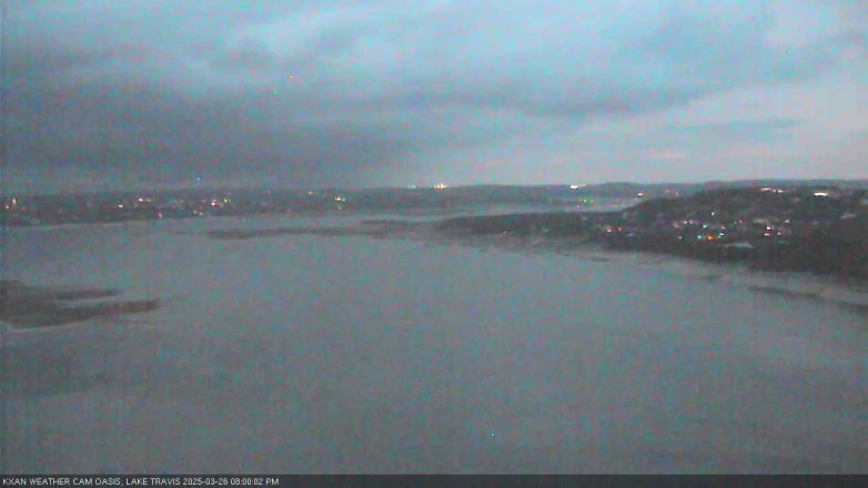 Lake Travis webcam, March 26, 2025 8:00 PM CT