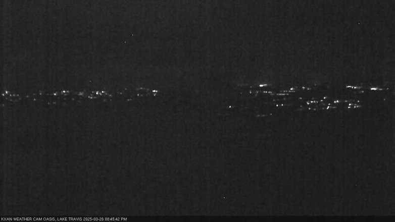 Lake Travis webcam, March 26, 2025 8:45 PM CT