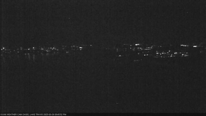 Lake Travis webcam, March 26, 2025 9:45 PM CT