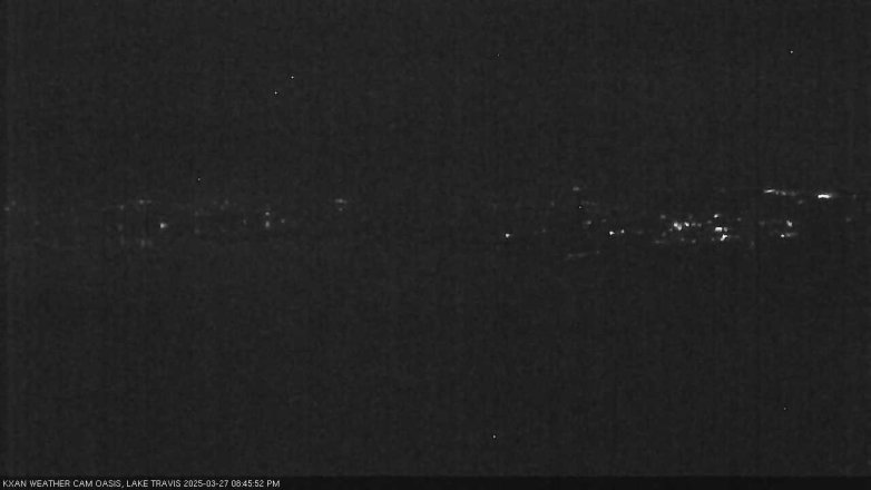 Lake Travis webcam, March 27, 2025 8:45 PM CT