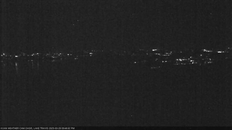 Lake Travis webcam, March 28, 2025 9:45 PM CT
