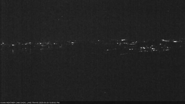 Lake Travis webcam, March 28, 2025 10:00 PM CT