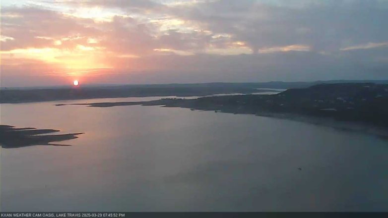 Lake Travis webcam, March 29, 2025 7:45 PM CT