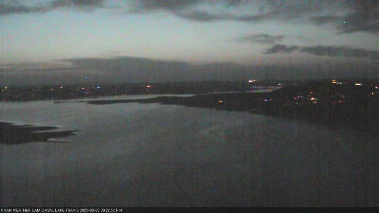 Lake Travis webcam, March 29, 2025 8:25 PM CT