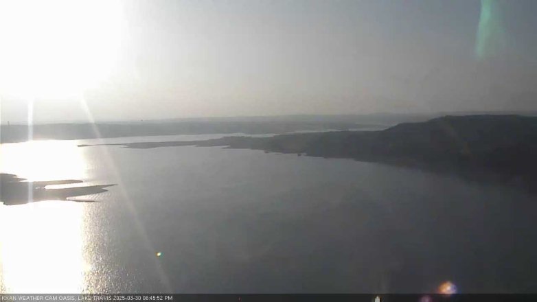 Lake Travis webcam, March 30, 2025 6:45 PM CT