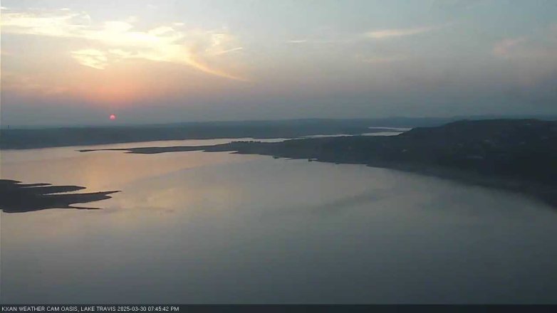 Lake Travis webcam, March 30, 2025 7:45 PM CT