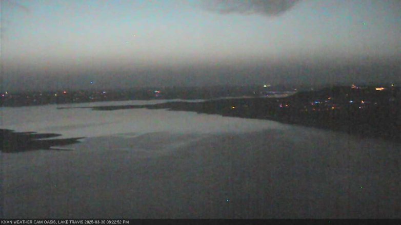 Lake Travis webcam, March 30, 2025 8:25 PM CT