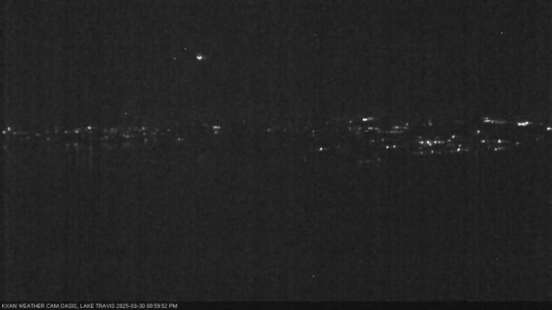 Lake Travis webcam, March 30, 2025 9:00 PM CT