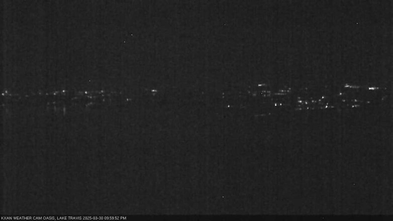 Lake Travis webcam, March 30, 2025 10:00 PM CT