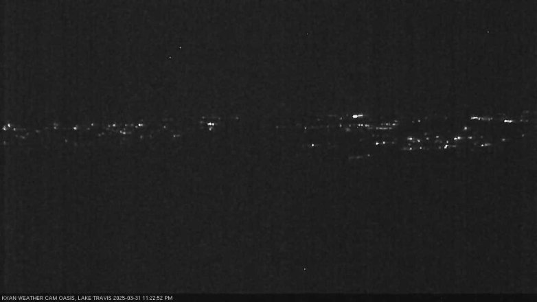 Lake Travis webcam, March 31, 2025 11:25 PM CT