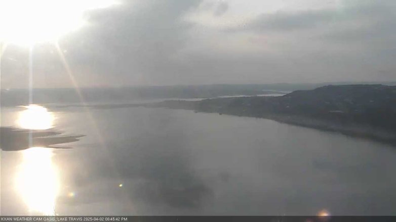 Lake Travis webcam, April 2, 2025 6:45 PM CT