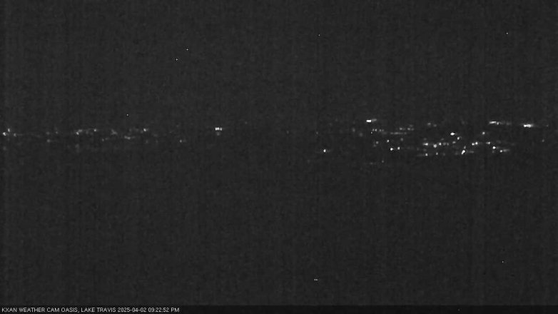 Lake Travis webcam, April 2, 2025 9:25 PM CT