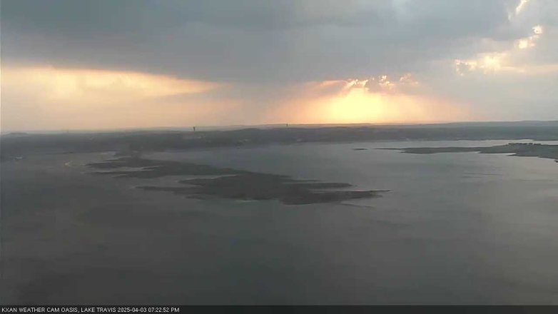 Lake Travis webcam, April 3, 2025 7:25 PM CT