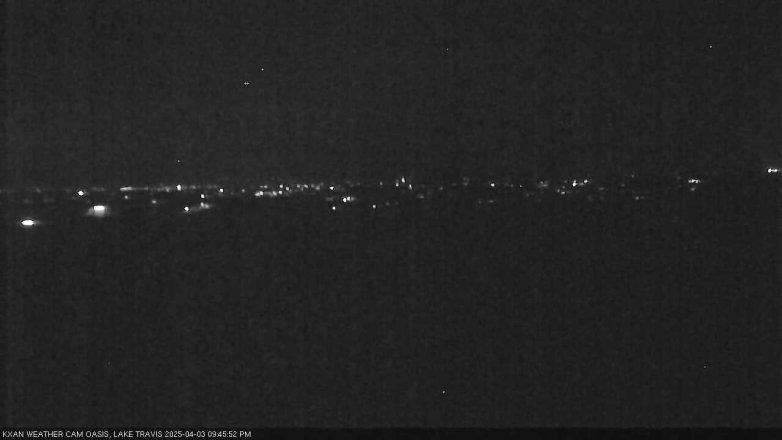 Lake Travis webcam, April 3, 2025 9:45 PM CT