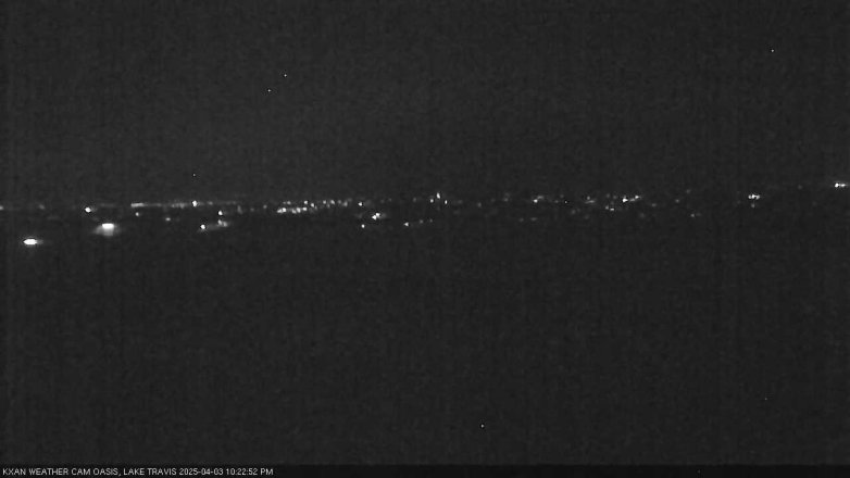 Lake Travis webcam, April 3, 2025 10:25 PM CT