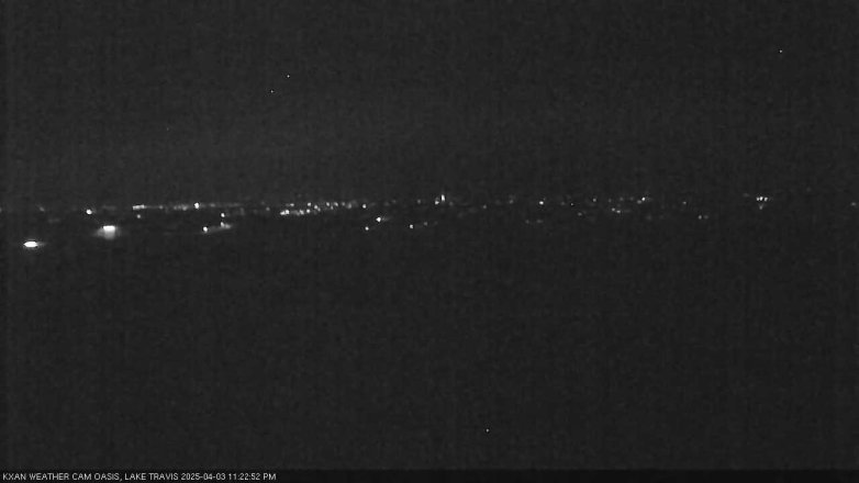 Lake Travis webcam, April 3, 2025 11:25 PM CT