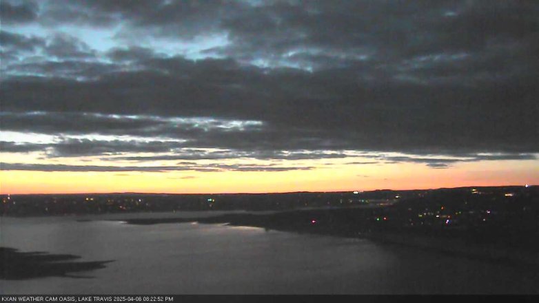 Lake Travis webcam, April 6, 2025 8:25 PM CT