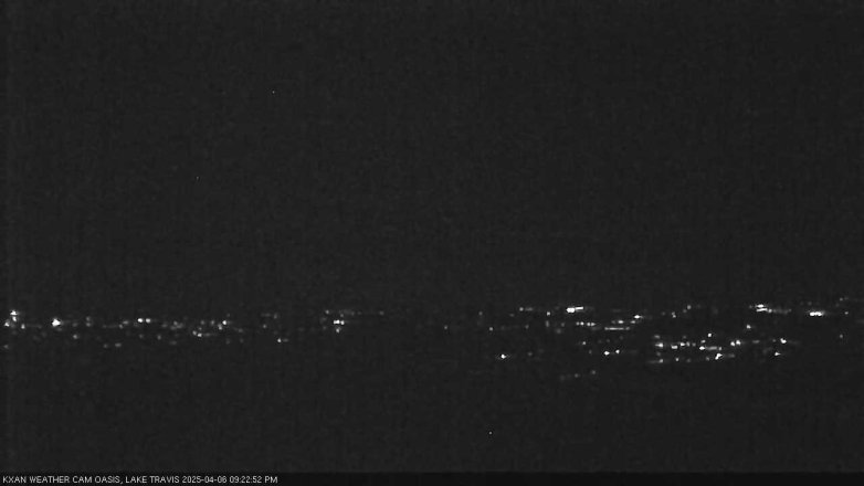 Lake Travis webcam, April 6, 2025 9:25 PM CT