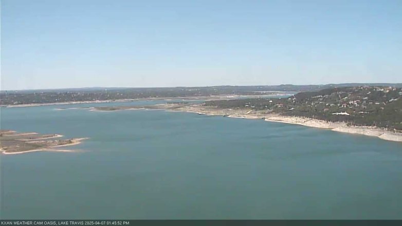 Lake Travis webcam, April 7, 2025 1:45 PM CT