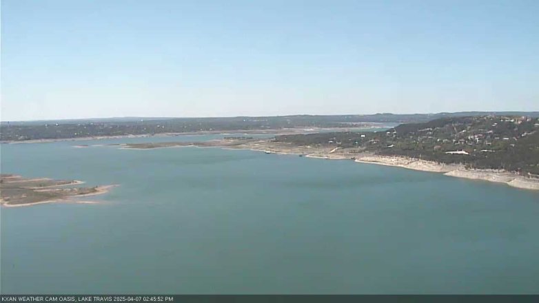 Lake Travis webcam, April 7, 2025 2:45 PM CT