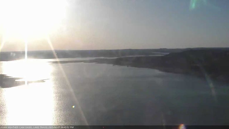 Lake Travis webcam, April 7, 2025 6:45 PM CT