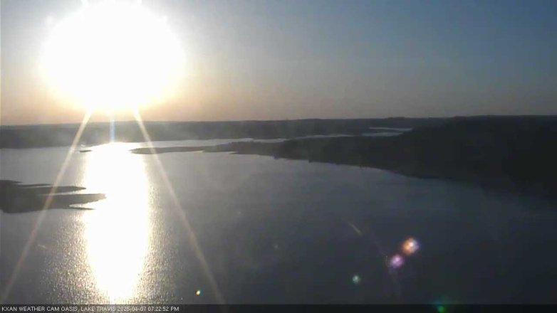 Lake Travis webcam, April 7, 2025 7:25 PM CT