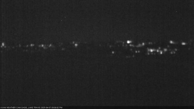 Lake Travis webcam, April 7, 2025 9:00 PM CT