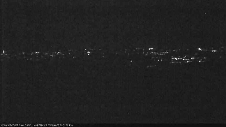 Lake Travis webcam, April 7, 2025 10:00 PM CT