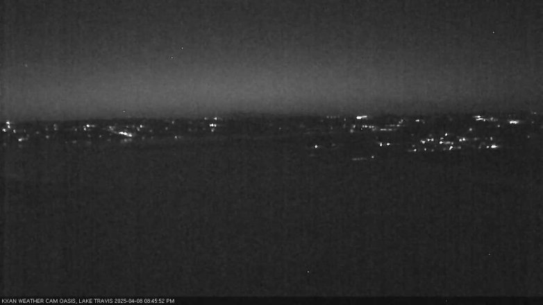 Lake Travis webcam, April 8, 2025 8:45 PM CT