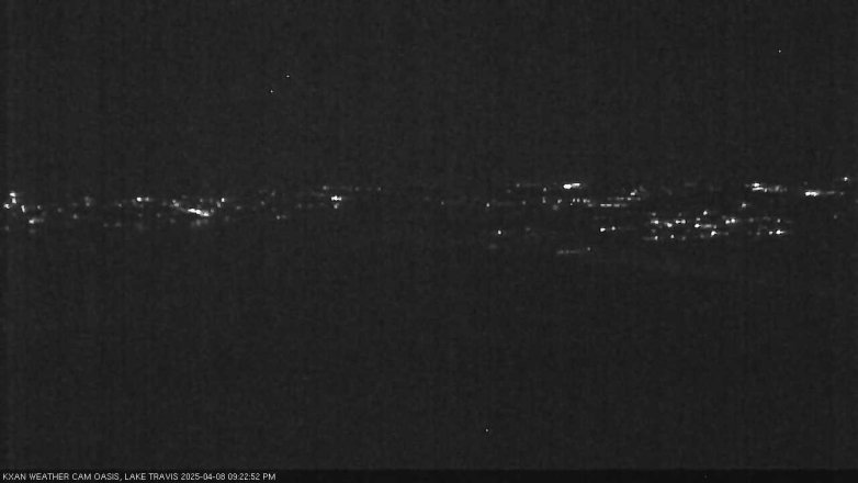 Lake Travis webcam, April 8, 2025 9:25 PM CT