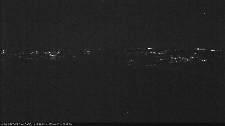 Lake Travis webcam, April 8, 2025 11:25 PM CT
