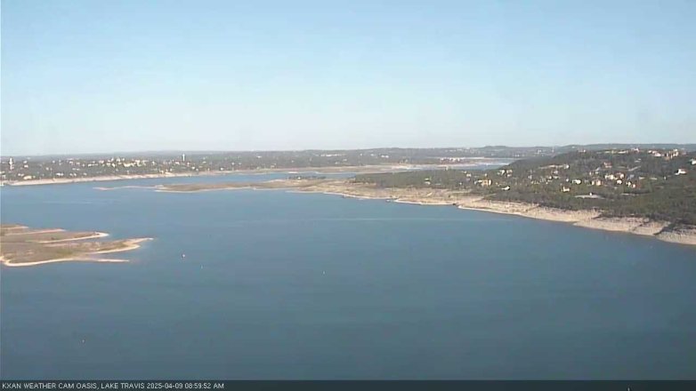 Lake Travis webcam, April 9, 2025 9:00 AM CT