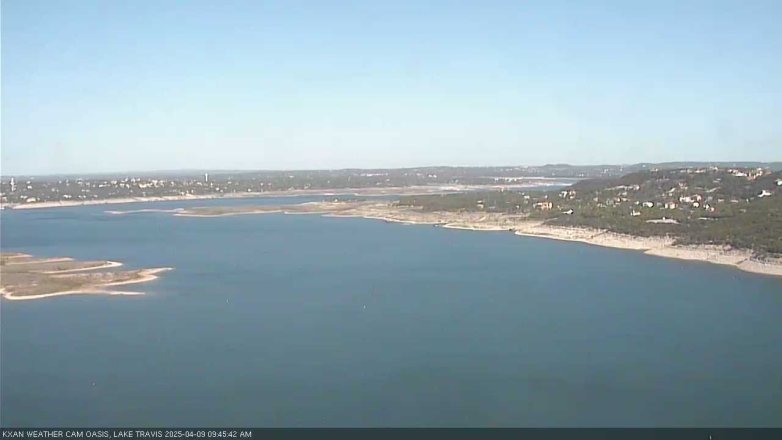 Lake Travis webcam, April 9, 2025 9:45 AM CT