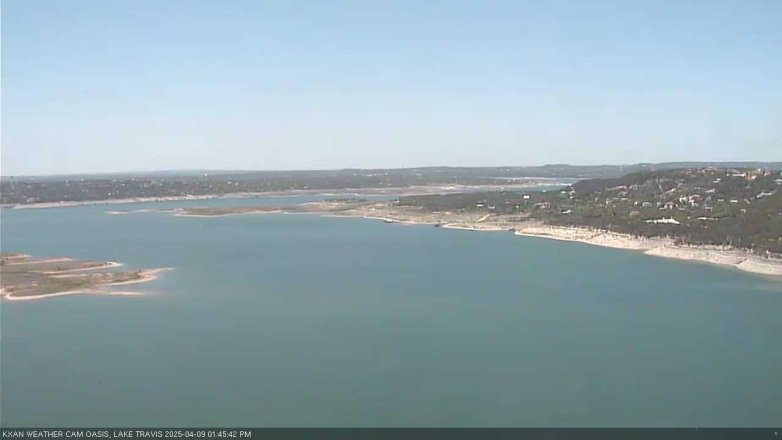 Lake Travis webcam, April 9, 2025 1:45 PM CT