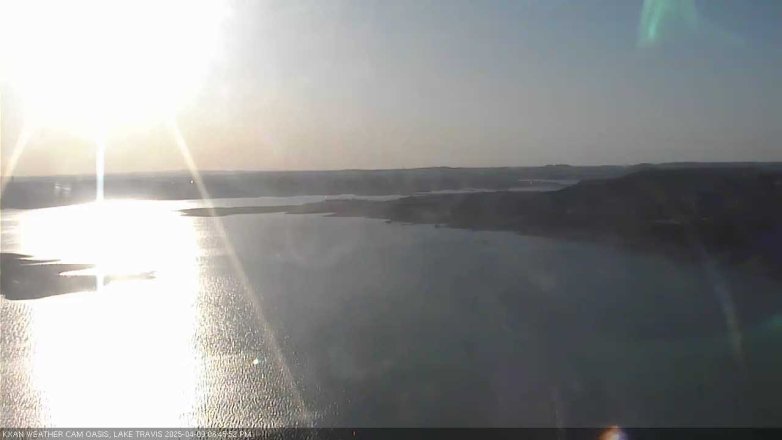 Lake Travis webcam, April 9, 2025 6:45 PM CT