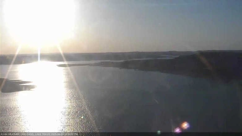 Lake Travis webcam, April 9, 2025 7:00 PM CT