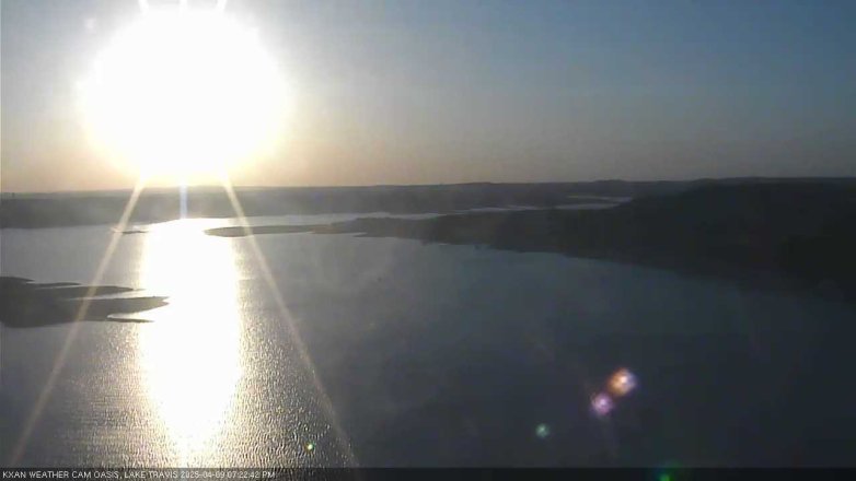 Lake Travis webcam, April 9, 2025 7:25 PM CT