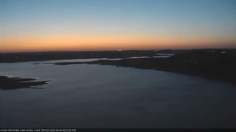 Lake Travis webcam, April 9, 2025 8:25 PM CT
