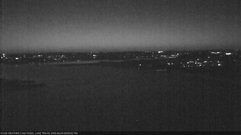 Lake Travis webcam, April 9, 2025 8:45 PM CT