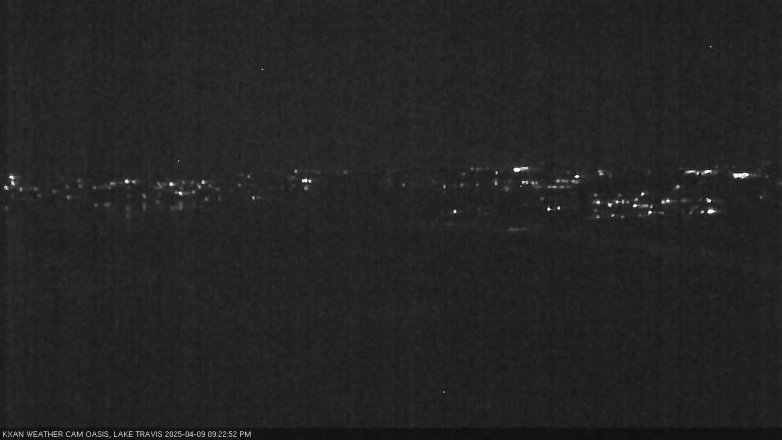 Lake Travis webcam, April 9, 2025 9:25 PM CT