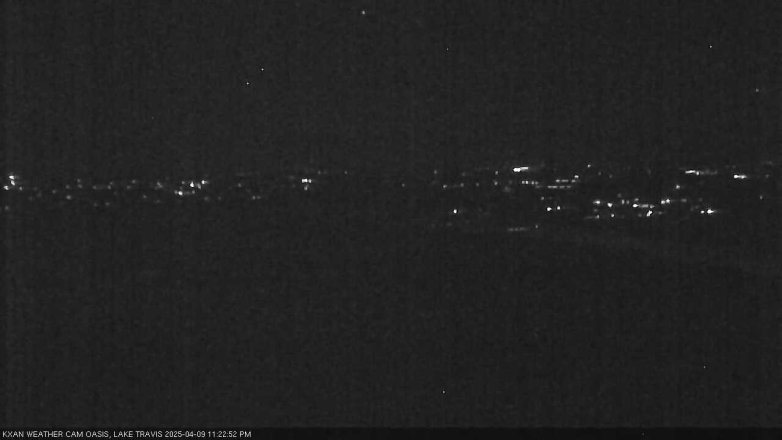 Lake Travis webcam, April 9, 2025 11:25 PM CT