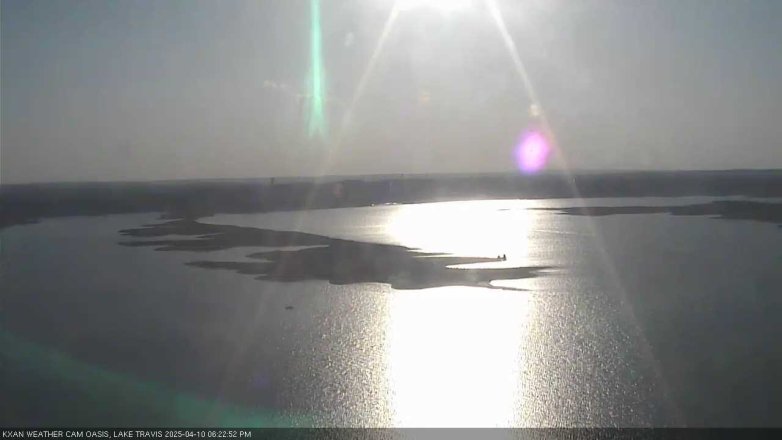 Lake Travis webcam, April 10, 2025 6:25 PM CT