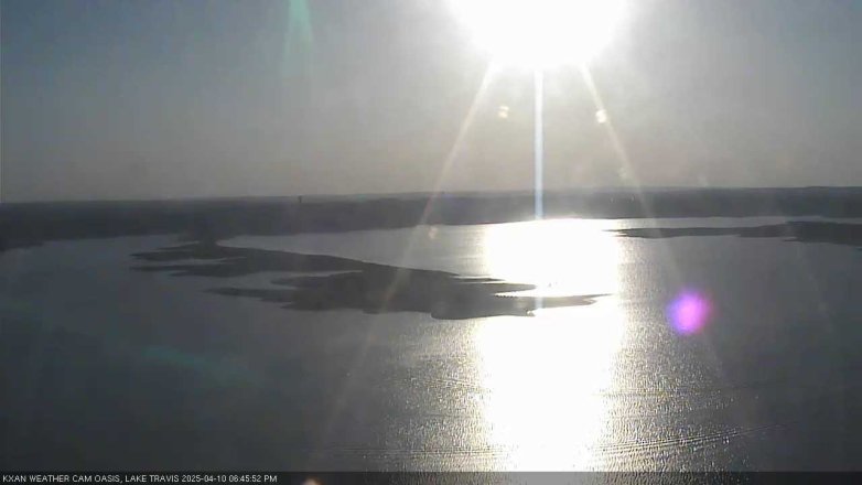 Lake Travis webcam, April 10, 2025 6:45 PM CT