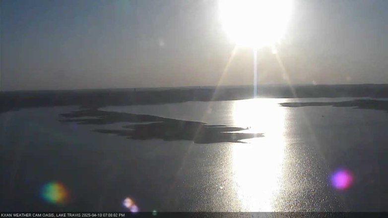 Lake Travis webcam, April 10, 2025 7:00 PM CT