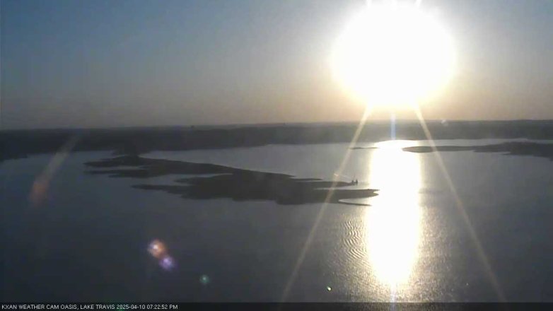 Lake Travis webcam, April 10, 2025 7:25 PM CT