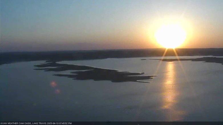 Lake Travis webcam, April 10, 2025 7:45 PM CT