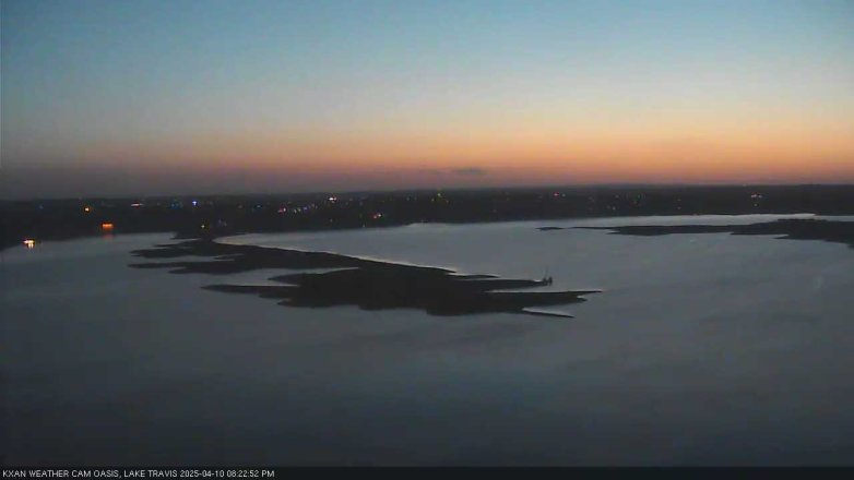 Lake Travis webcam, April 10, 2025 8:25 PM CT