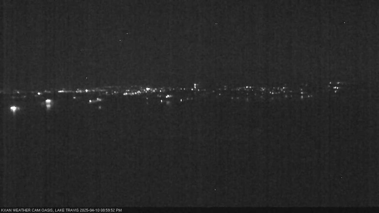Lake Travis webcam, April 10, 2025 9:00 PM CT
